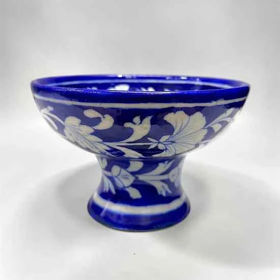 6-inch Blue Pottery Fruit Bowl