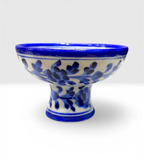 6-inch Blue Pottery Fruit Bowl