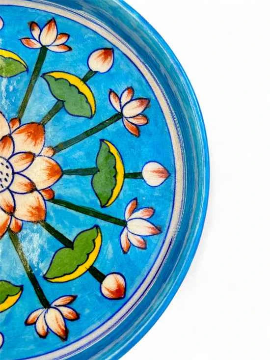 9-inch Blue Pottery Thali