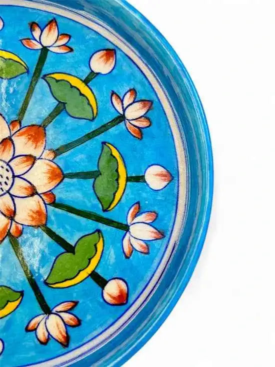 9-inch Blue Pottery Thali