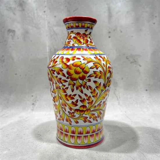 12-inch Blue Pottery Vase