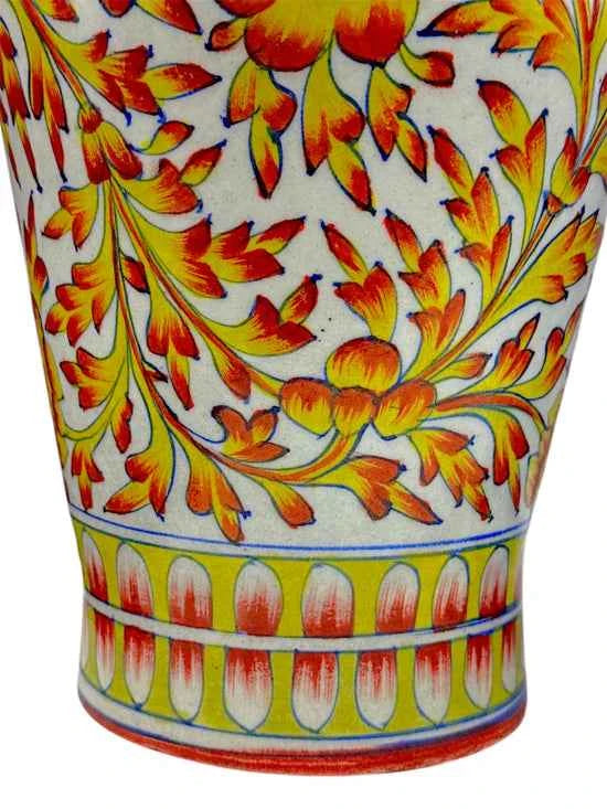 12-inch Blue Pottery Vase