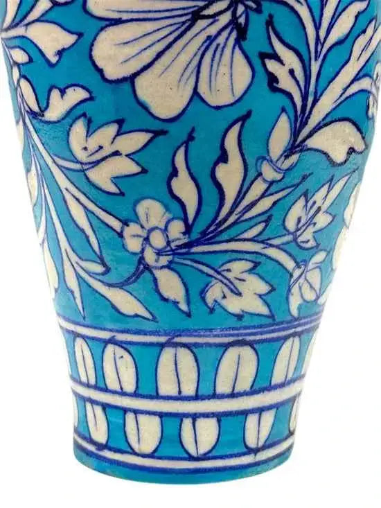 8-inch Blue Pottery Vase