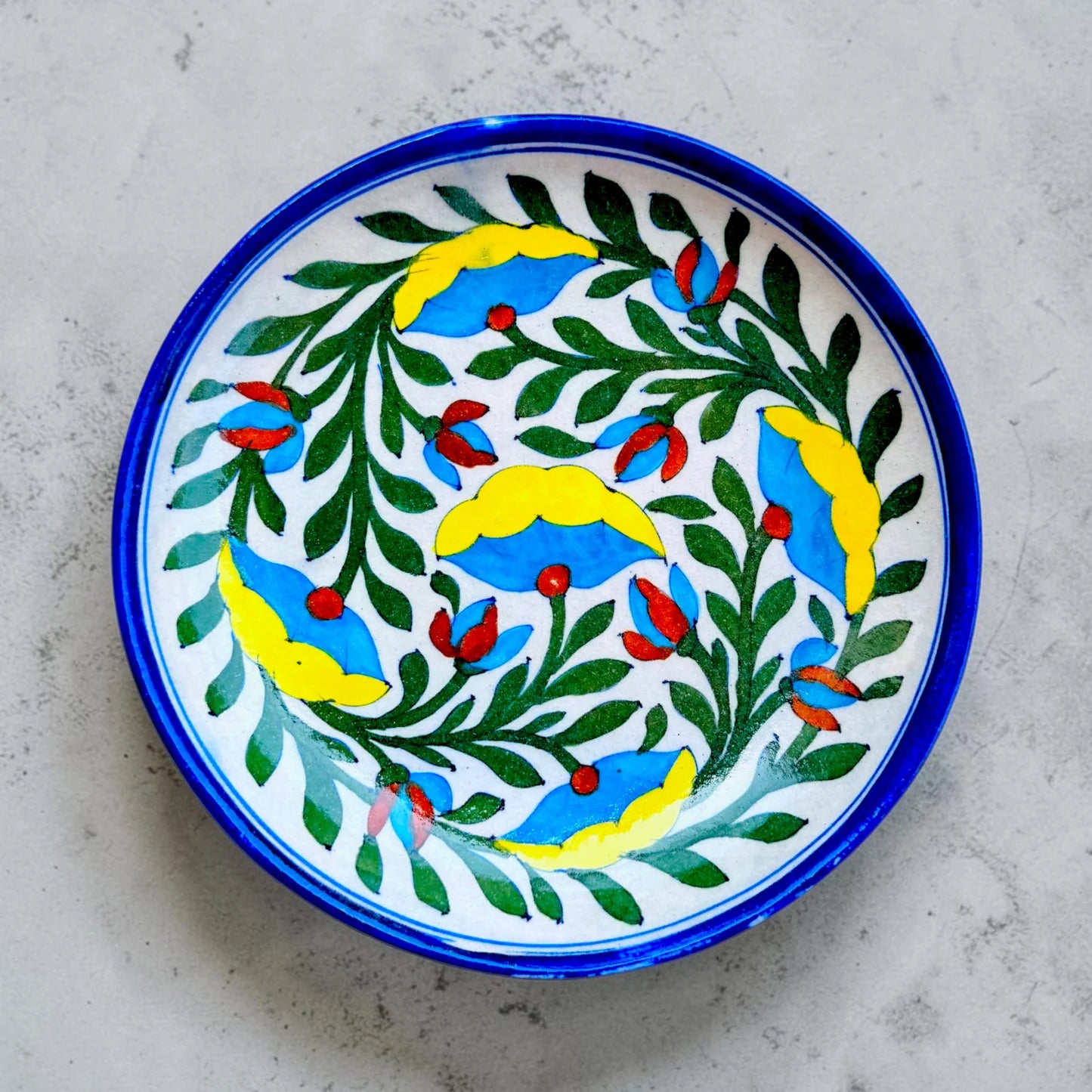 8-inch Blue Pottery Plate