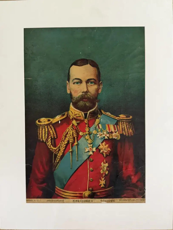 King George V in Oleograph by Ravi Varma