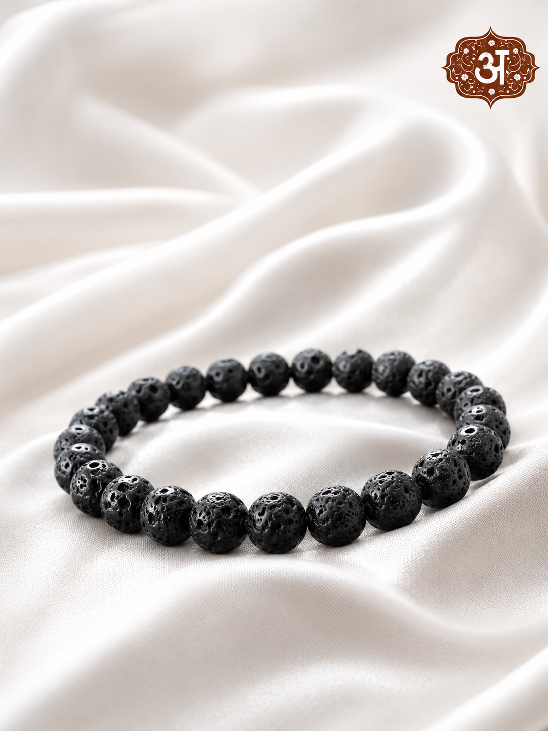 Lava Round Bead Bracelet