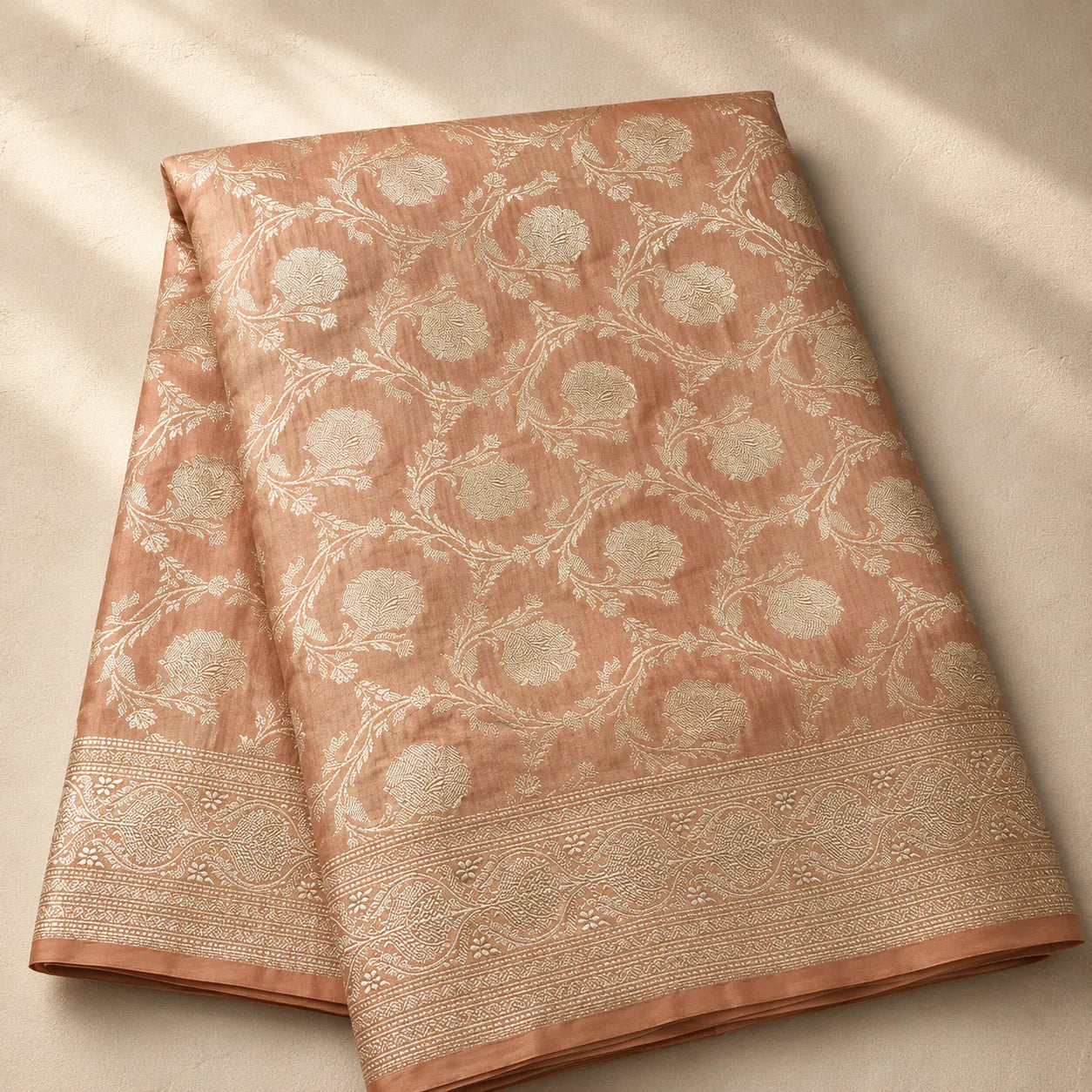 Banarasi Silk Saree with Floral Zari Weave