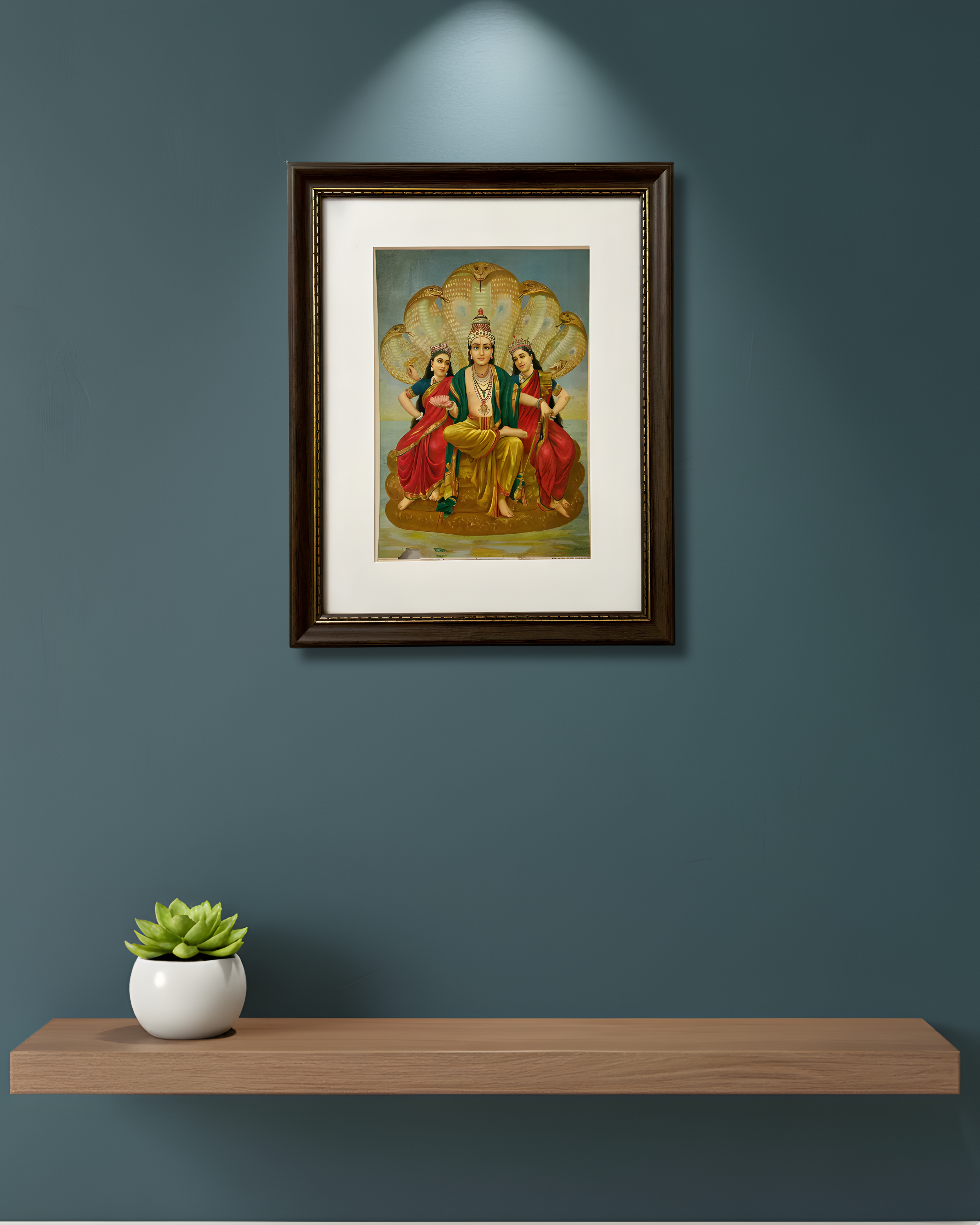 Vishnu with Sridevi and Bhudevi