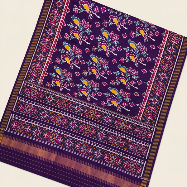 Royal Purple Parrot Patola Saree