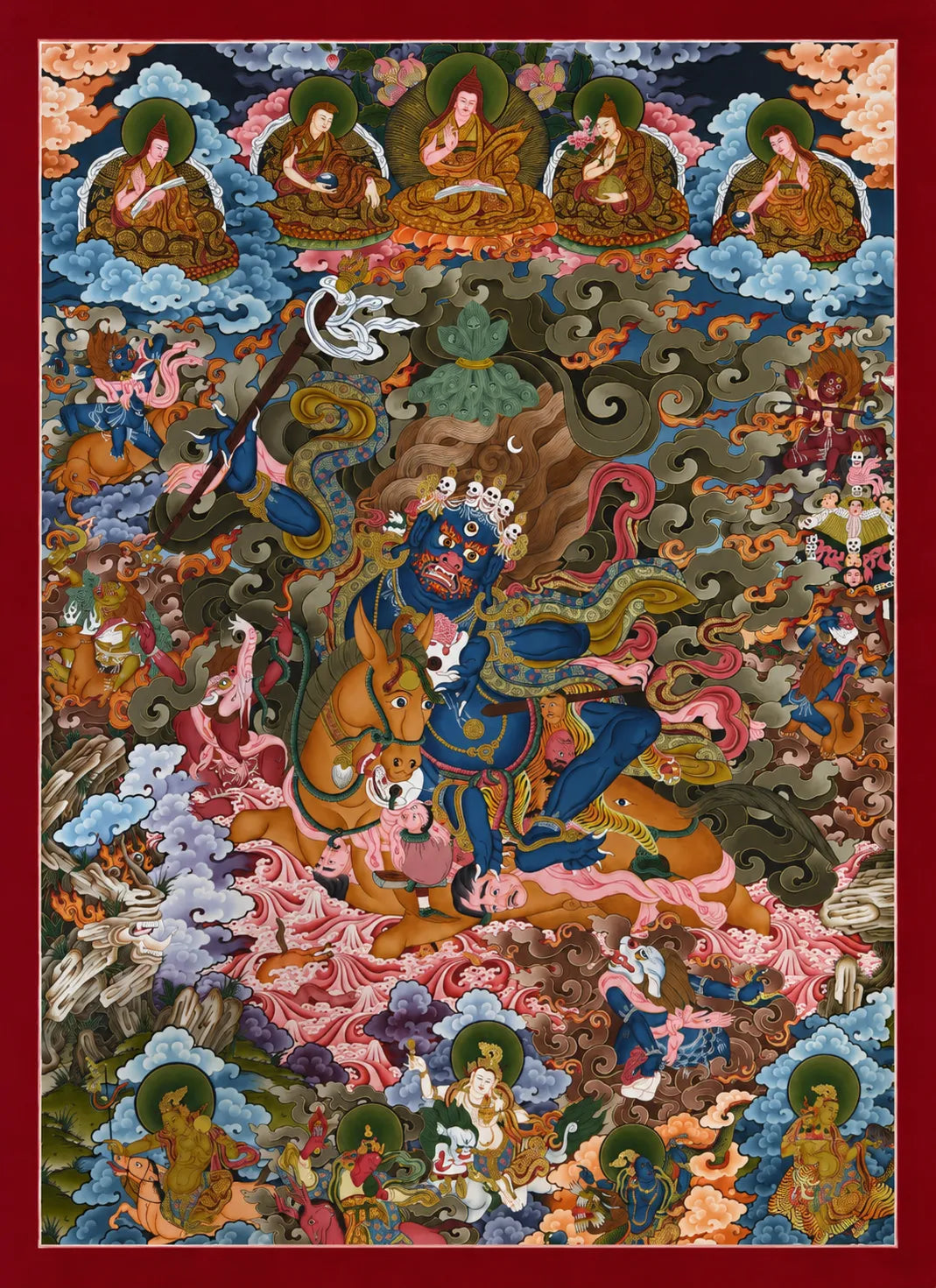 Palden Lhamo Traditional Tibetan Thangka