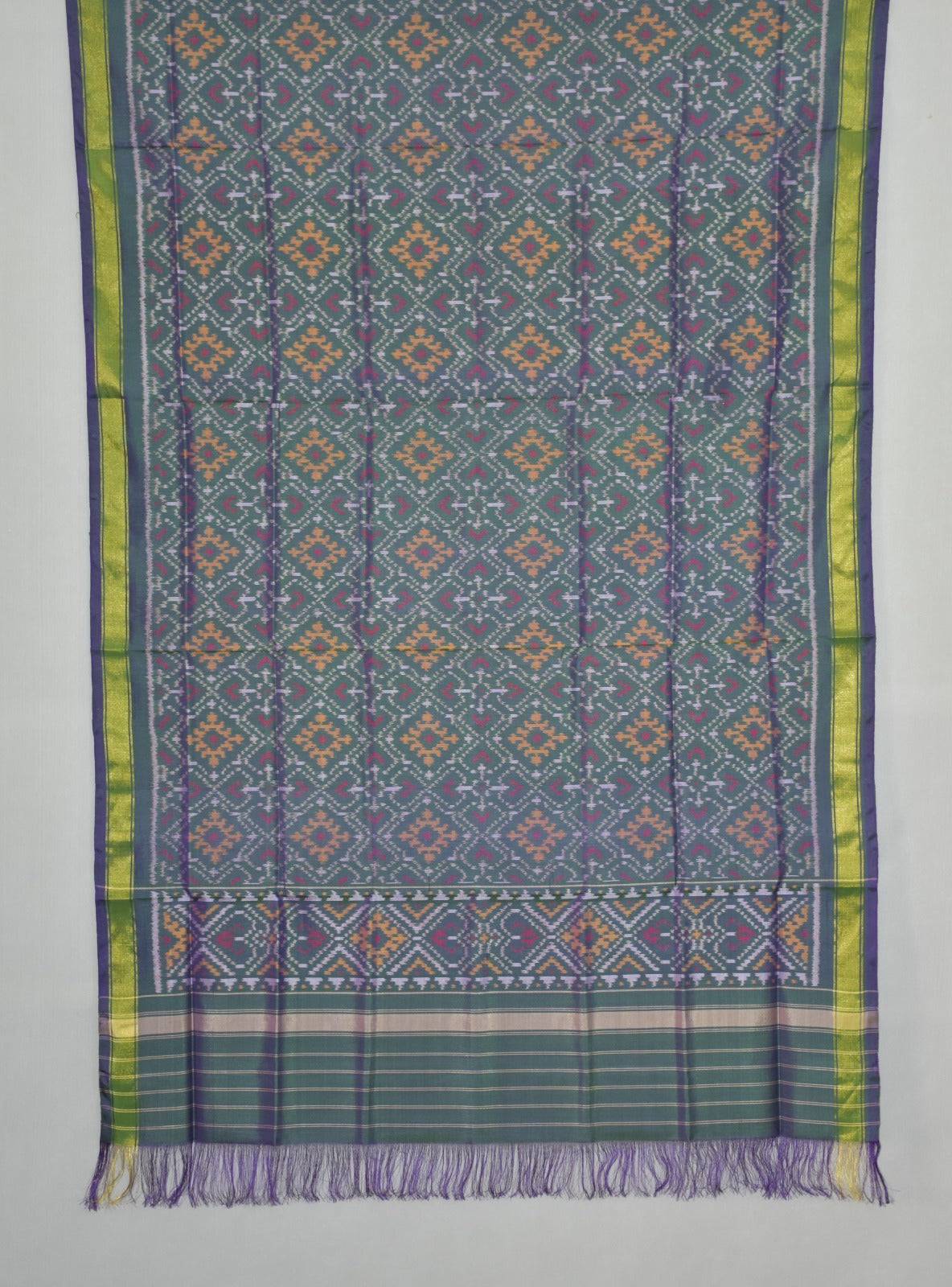 Traditional Geometric Ikat Patola Dupatta