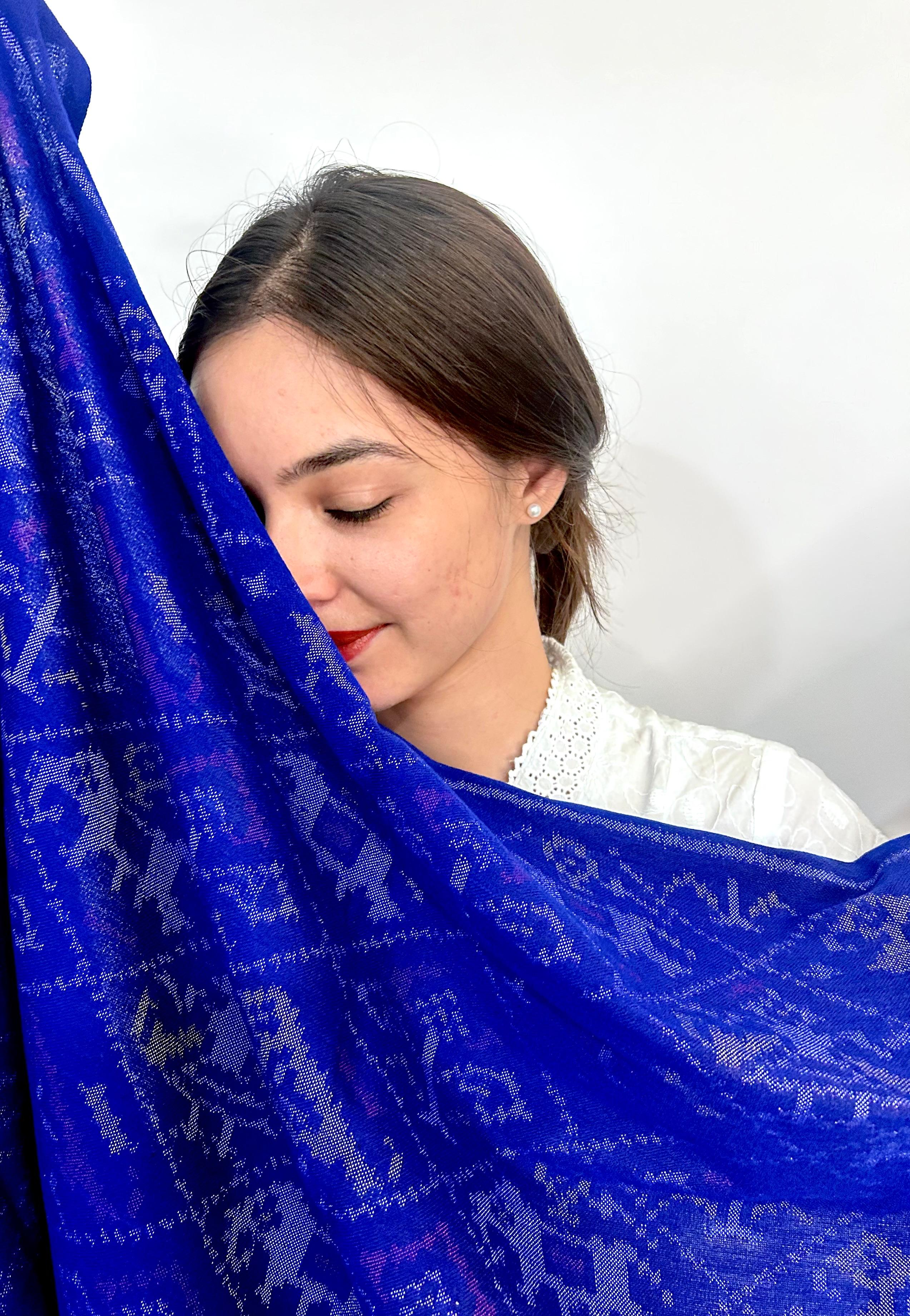 Patola shawl blue