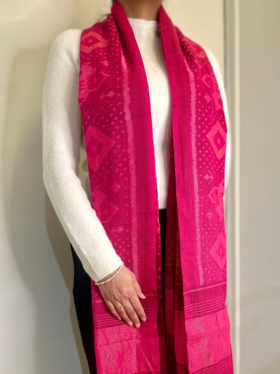 Pink Patola shawl
