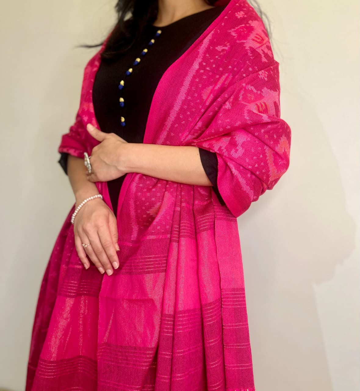 Pink Patola shawl