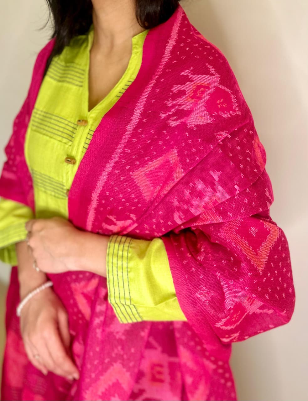 Pink Patola shawl