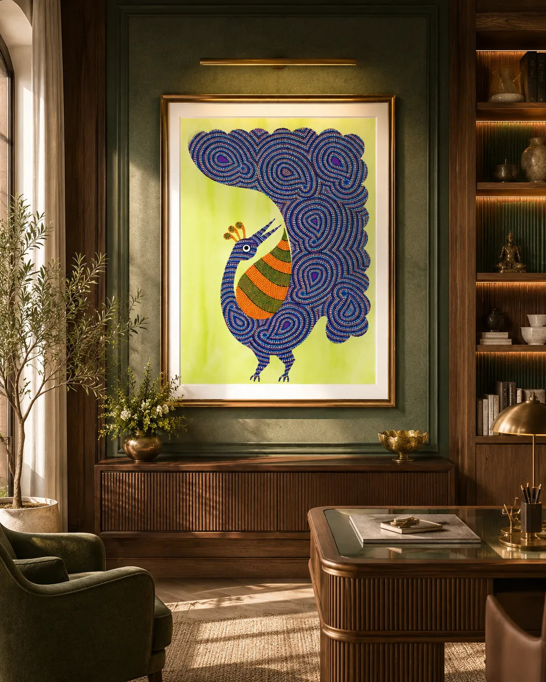 Peacock's Spiral Plumage