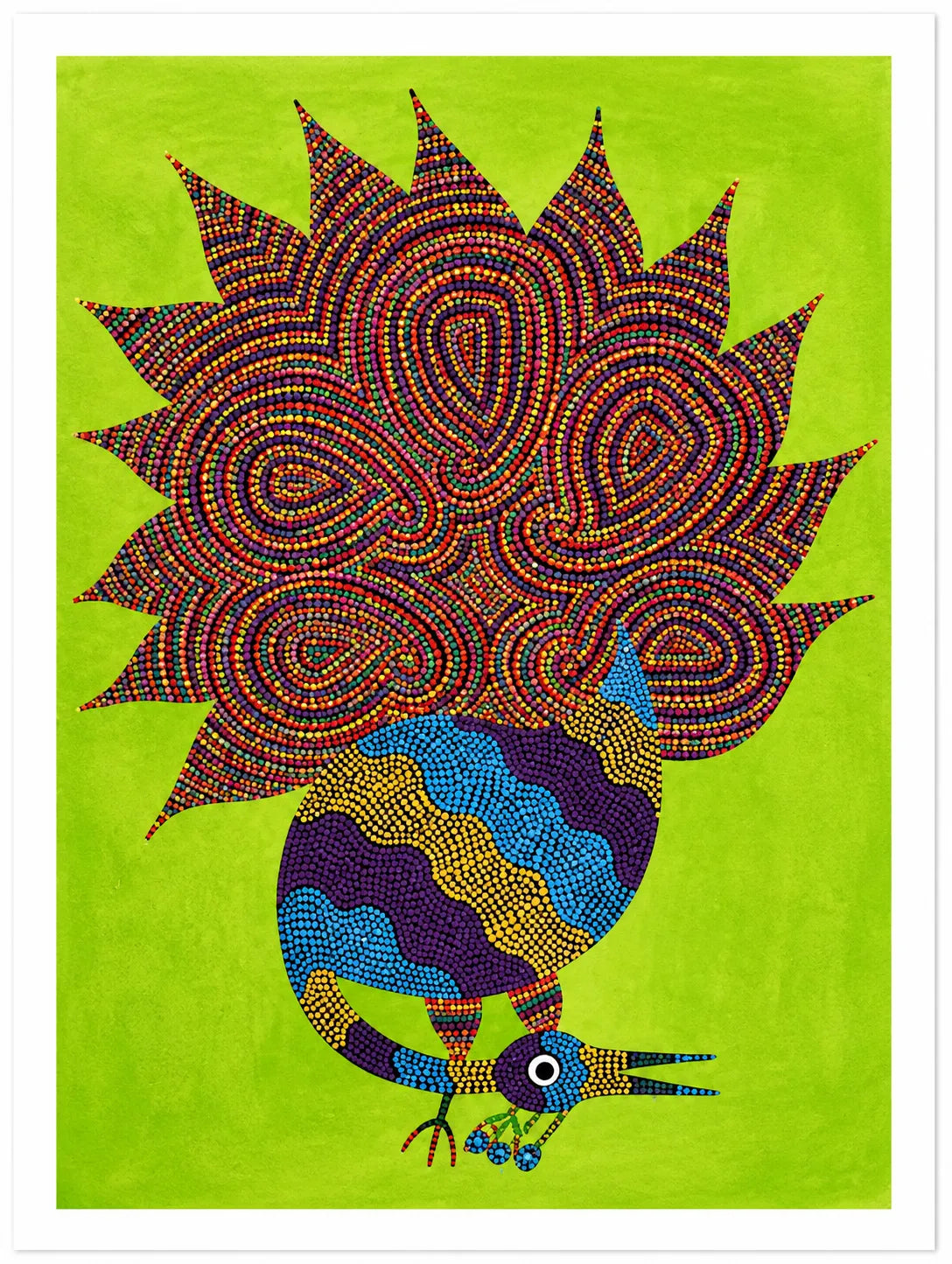 Peacock in Flame-Feathered Splendor