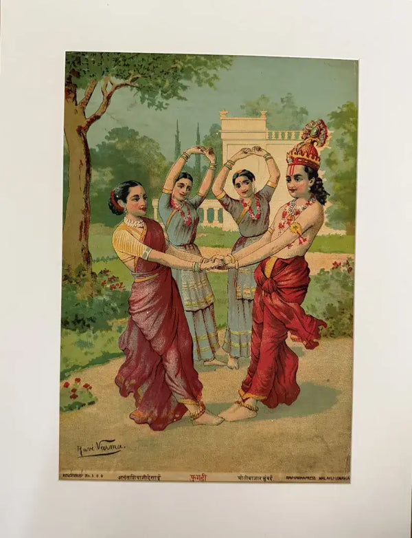 Phugdi in Oleograph by Ravi Varma