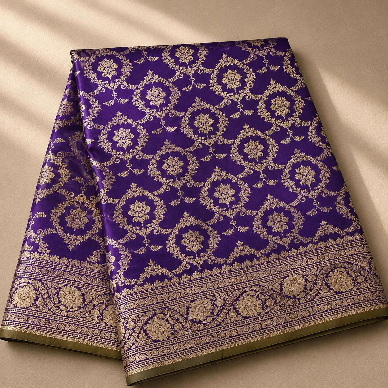 Royal Zari Floral Banarasi Silk Saree