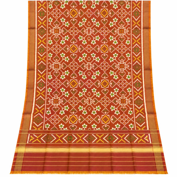 Rust Heritage Ikat Dupatta
