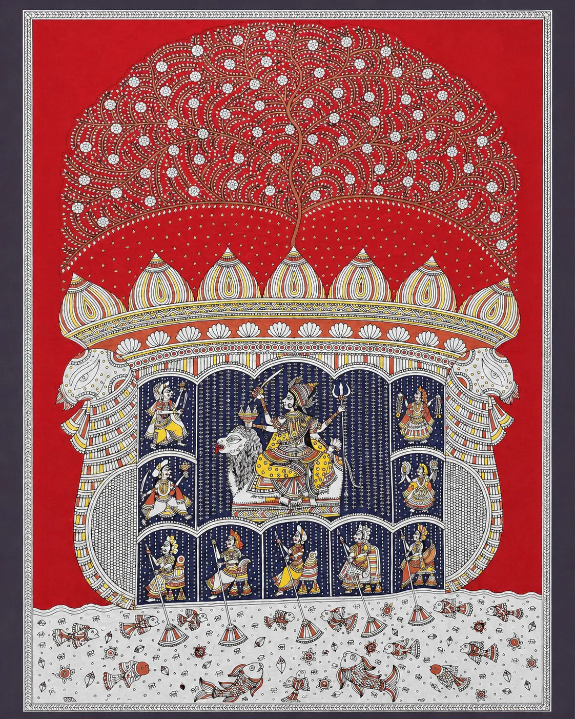 Sanctuary of the Divine Mother in Mata Ni Pachedi by Suresh Chitara