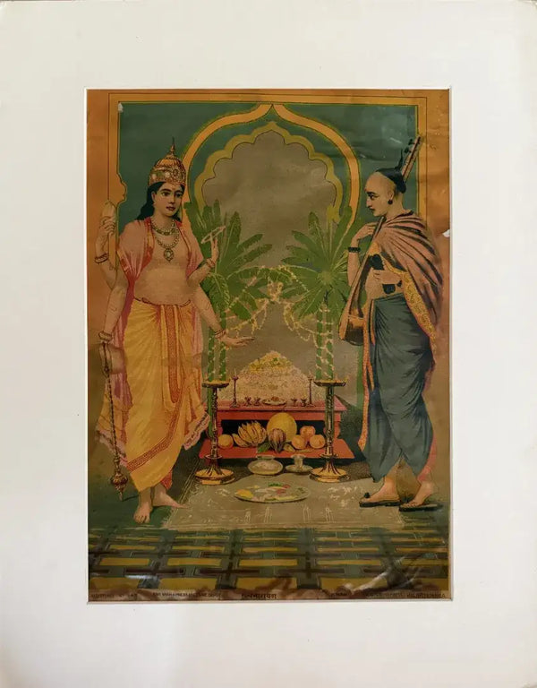 Satyanarayana Puja in Oleograph by Ravi Varma