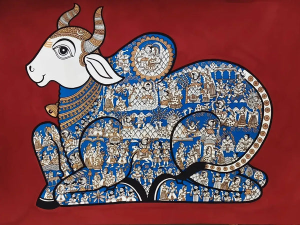 Shiv Chalisa in Phad Painting by Ayush Chhaparwala