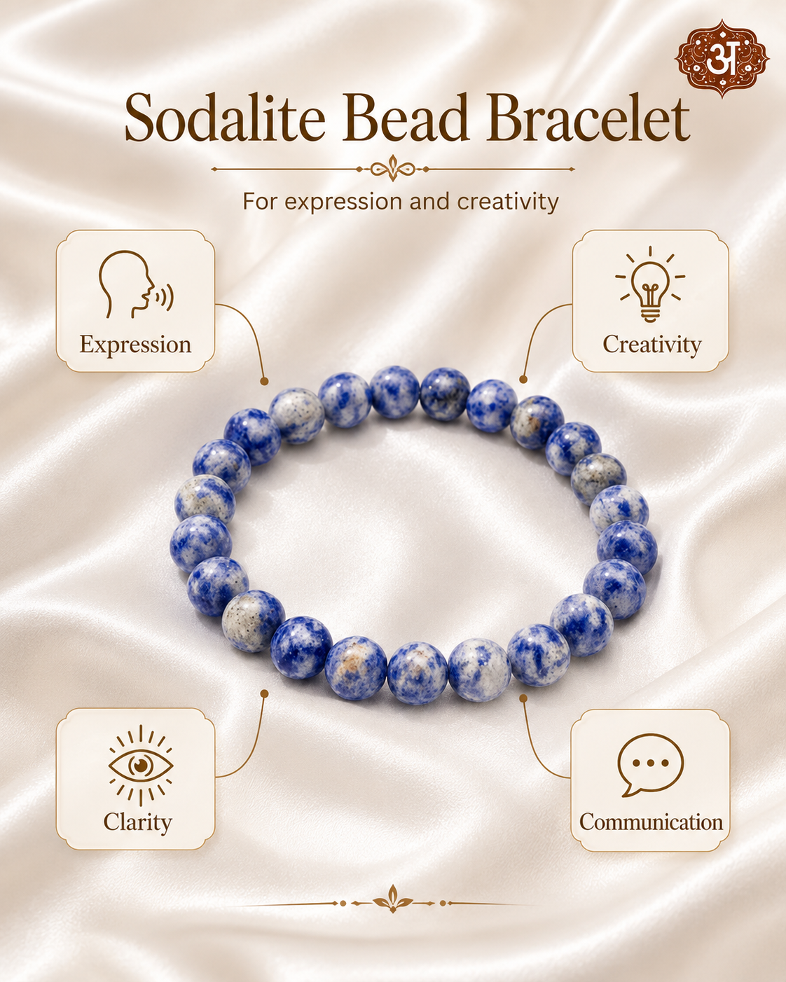 Sodalite Bead Bracelet (Expression and Creativity)