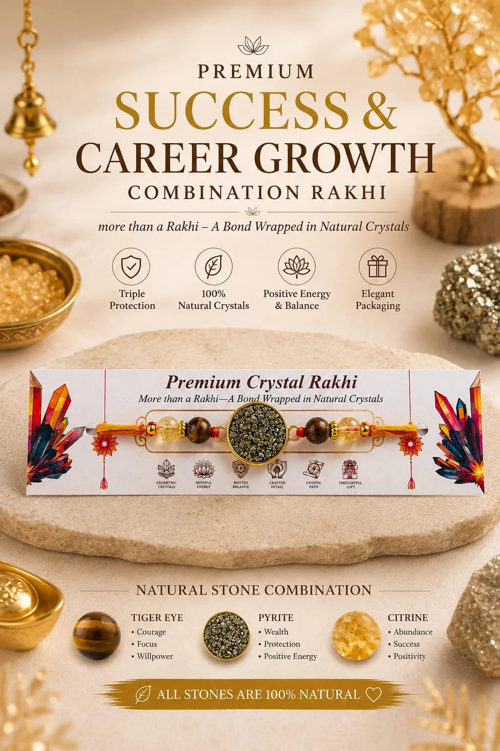 Success & Career Growth Crystal Rakhi