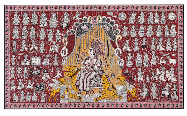 The Enthroned Mother of Divine Abundance in Mata Ni Pachedi by Suresh Chitara