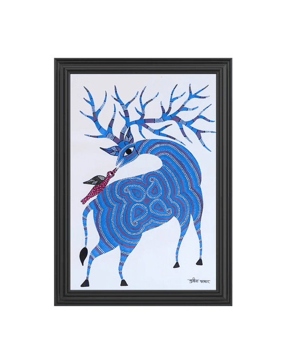 Forest Guardian in Bhil Art Painting by Sunita Parmar