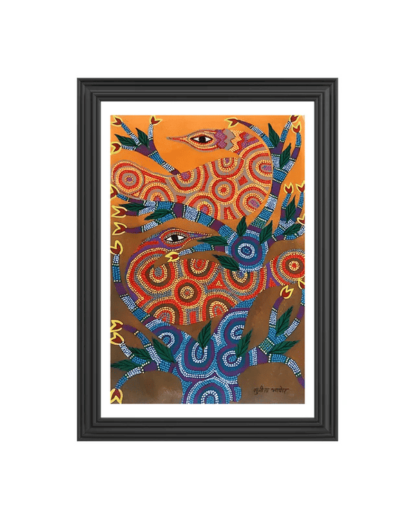 The Tree of Life in Bhil Art Painting by Sunita Bhavor