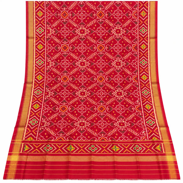 Crimson Diamond Heritage Single Ikat Dupatta