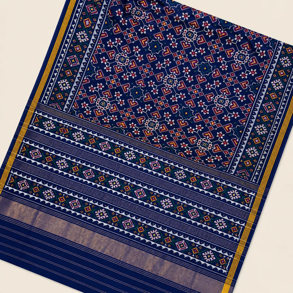 Indigo Mosaic Heritage Patola Saree