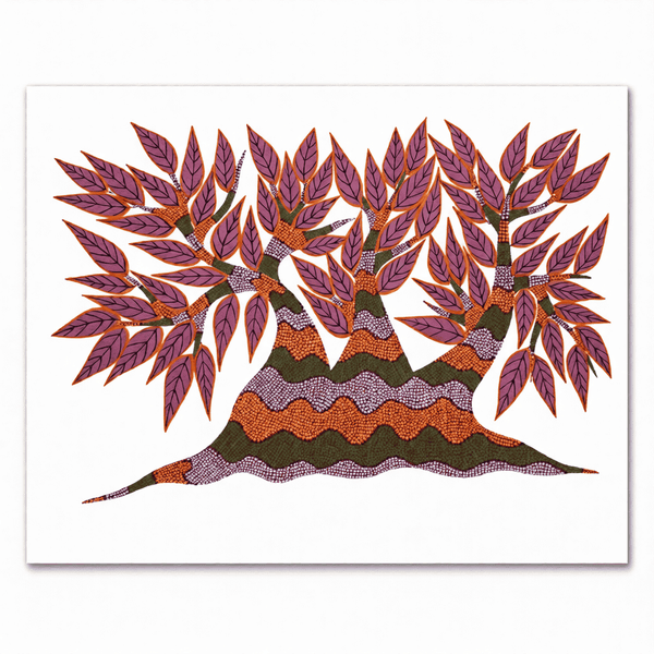 Tree of Abundance in Bhil Art Painting by Sunita Parmar