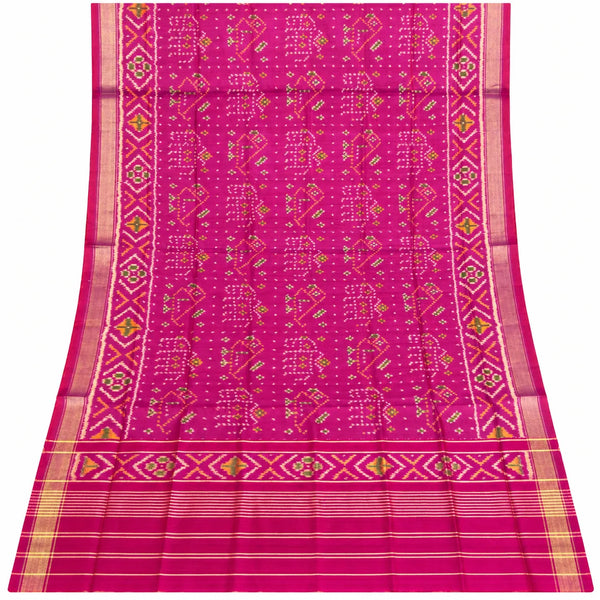 Vibrant Magenta Single Ikat Dupatta