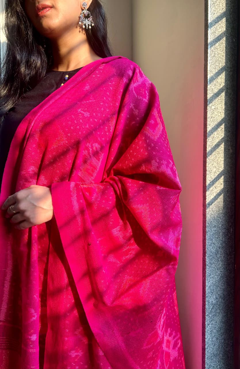 Pink Patola shawl