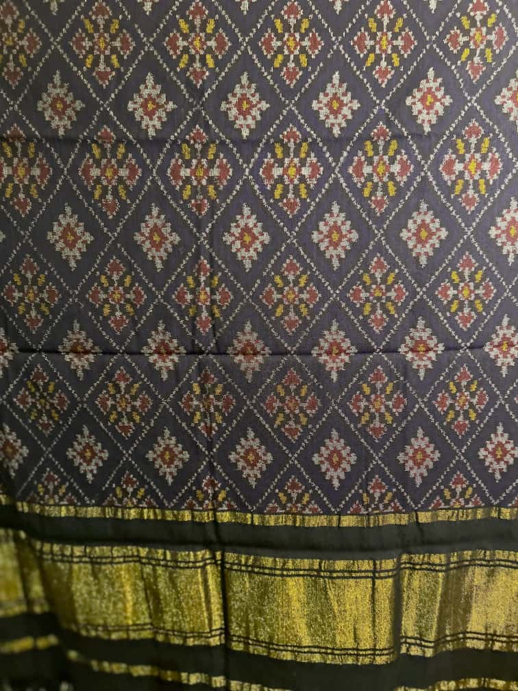 Patola Shawl - Blue/Black