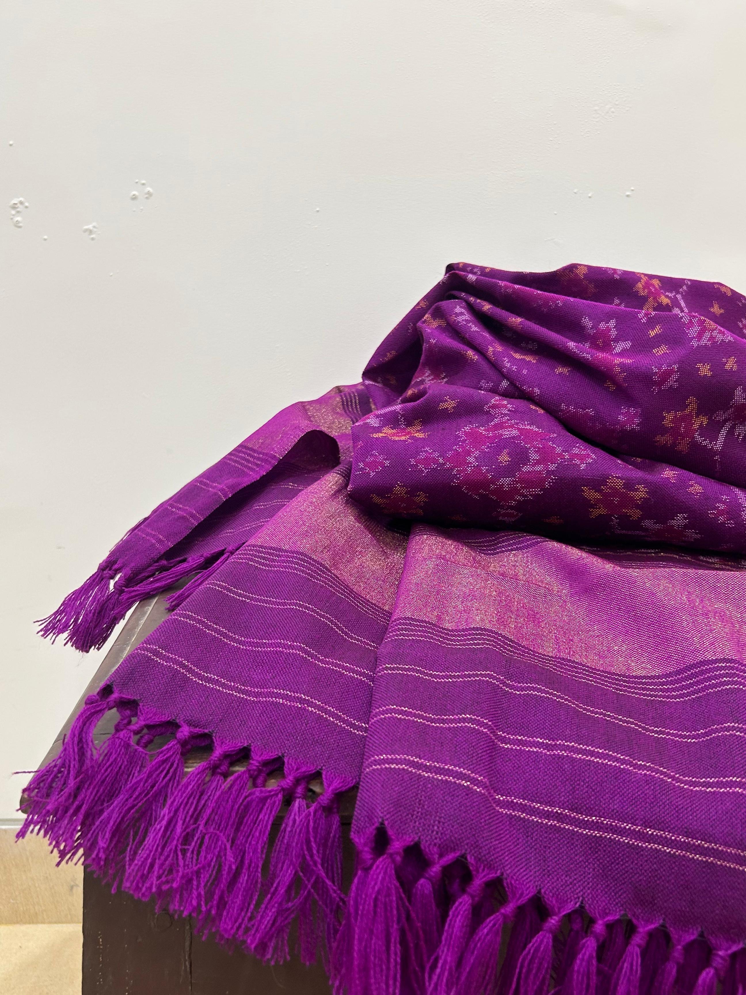 Purple Patola shawl