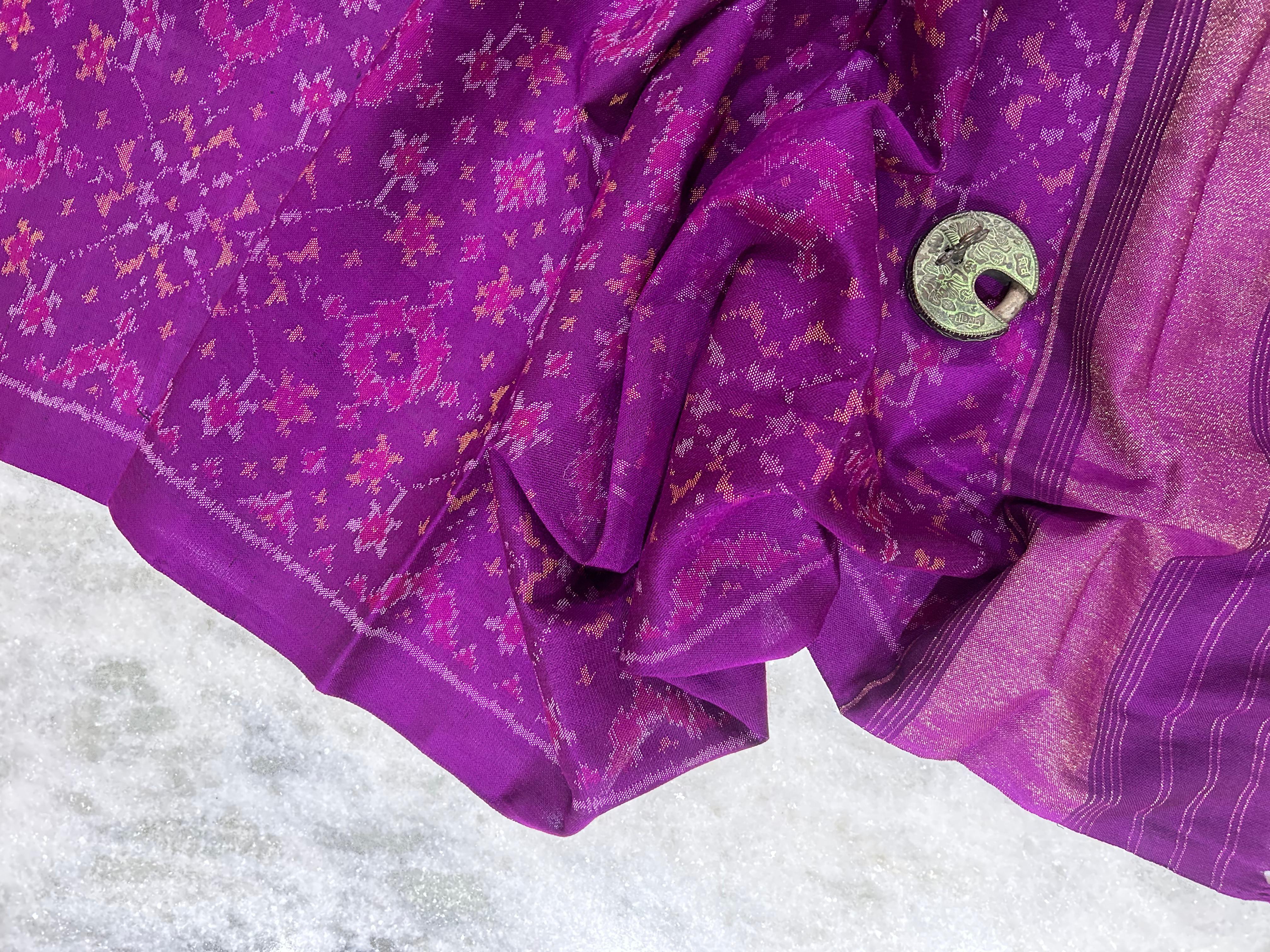 Purple Patola shawl