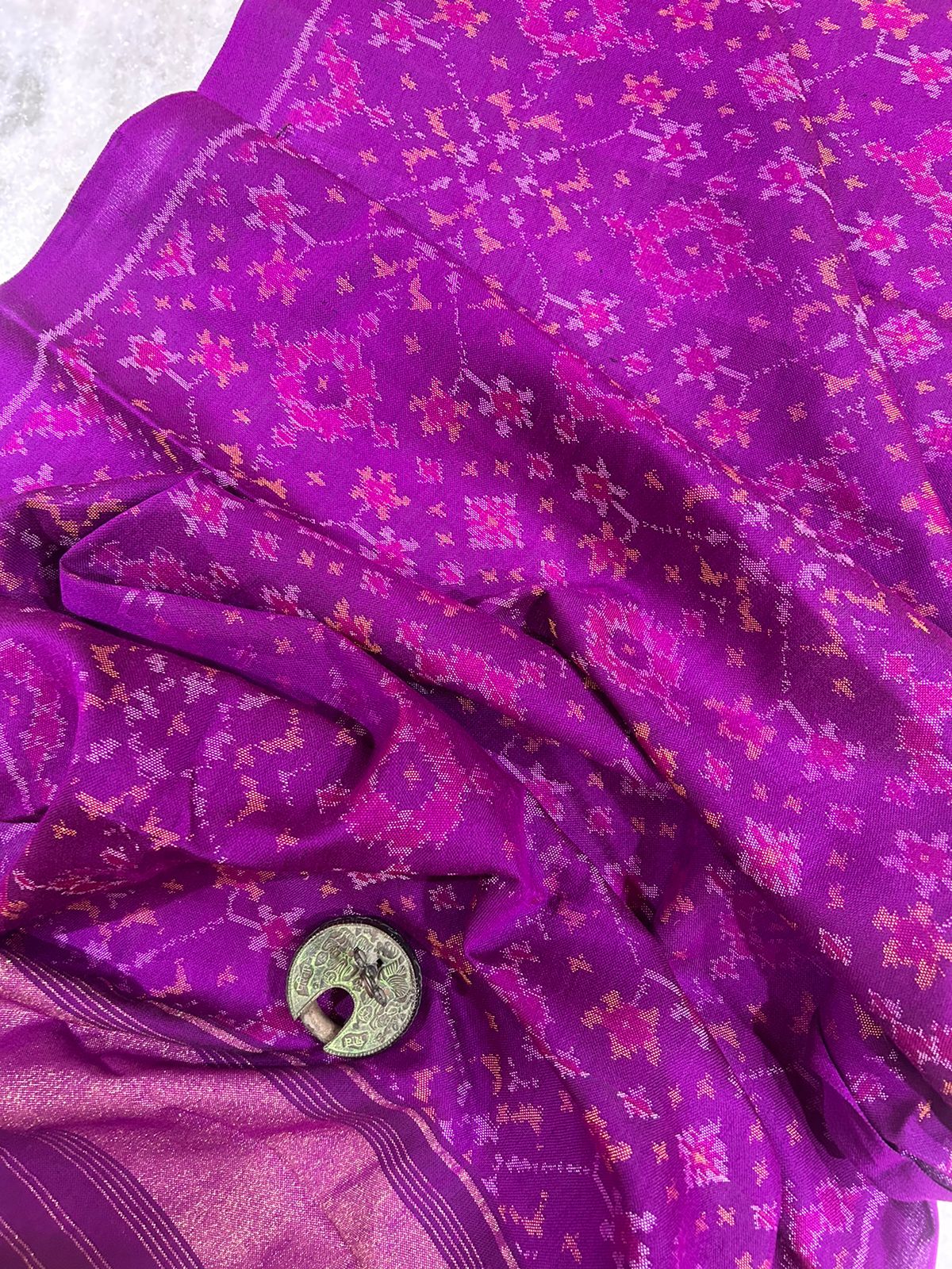 Purple Patola shawl