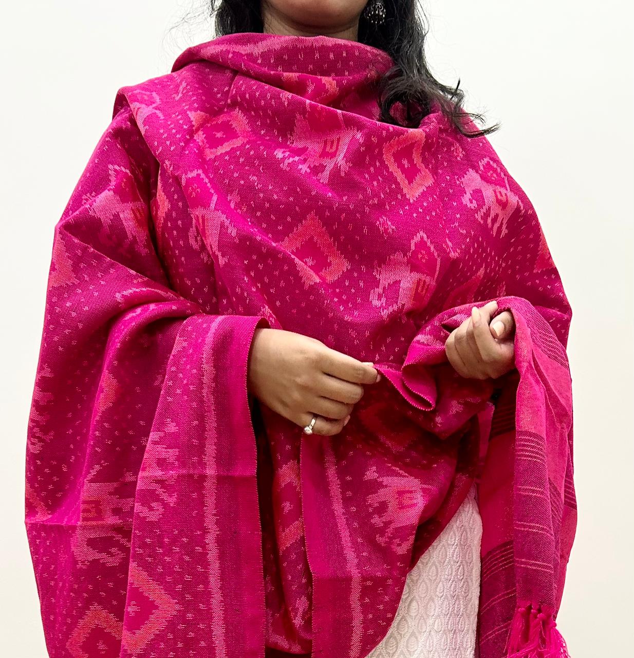 Pink Patola shawl