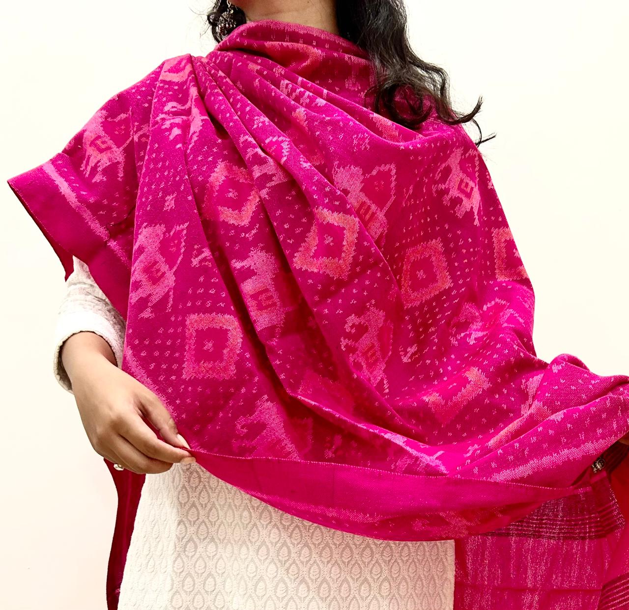 Pink Patola shawl