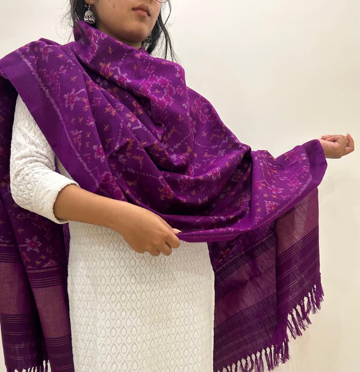 Purple Patola shawl