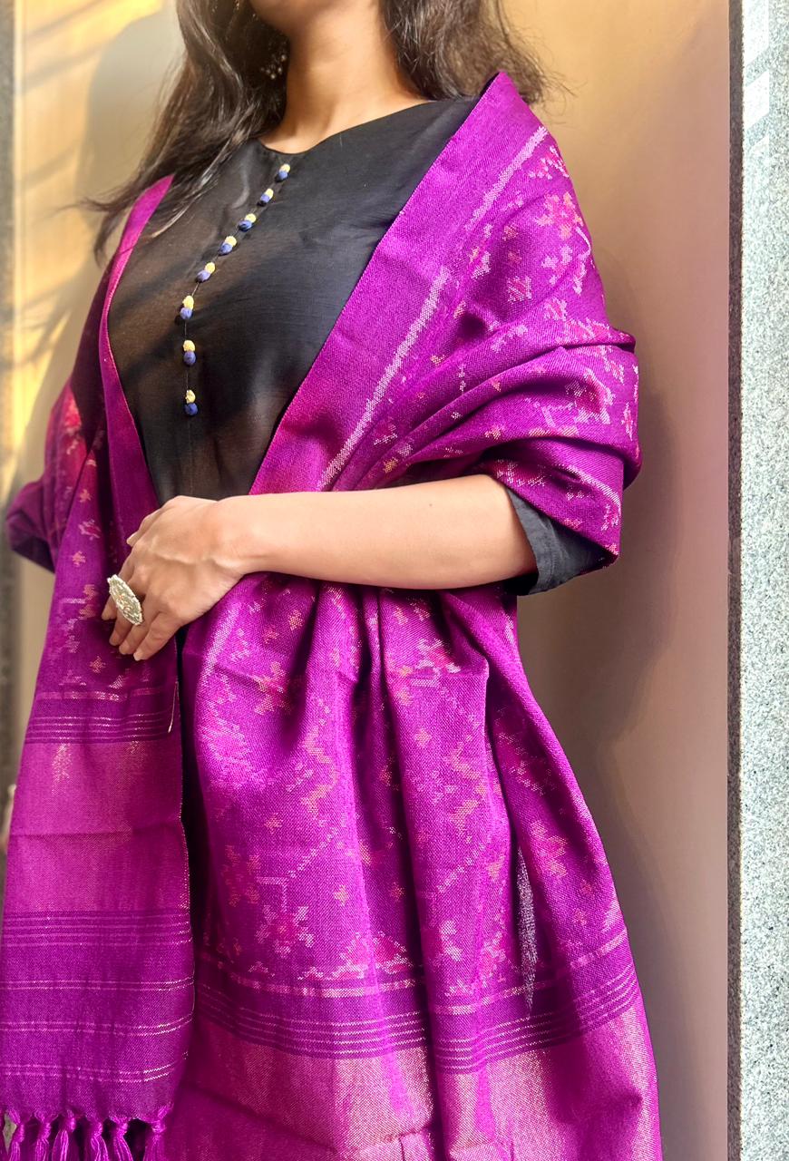 Purple Patola shawl