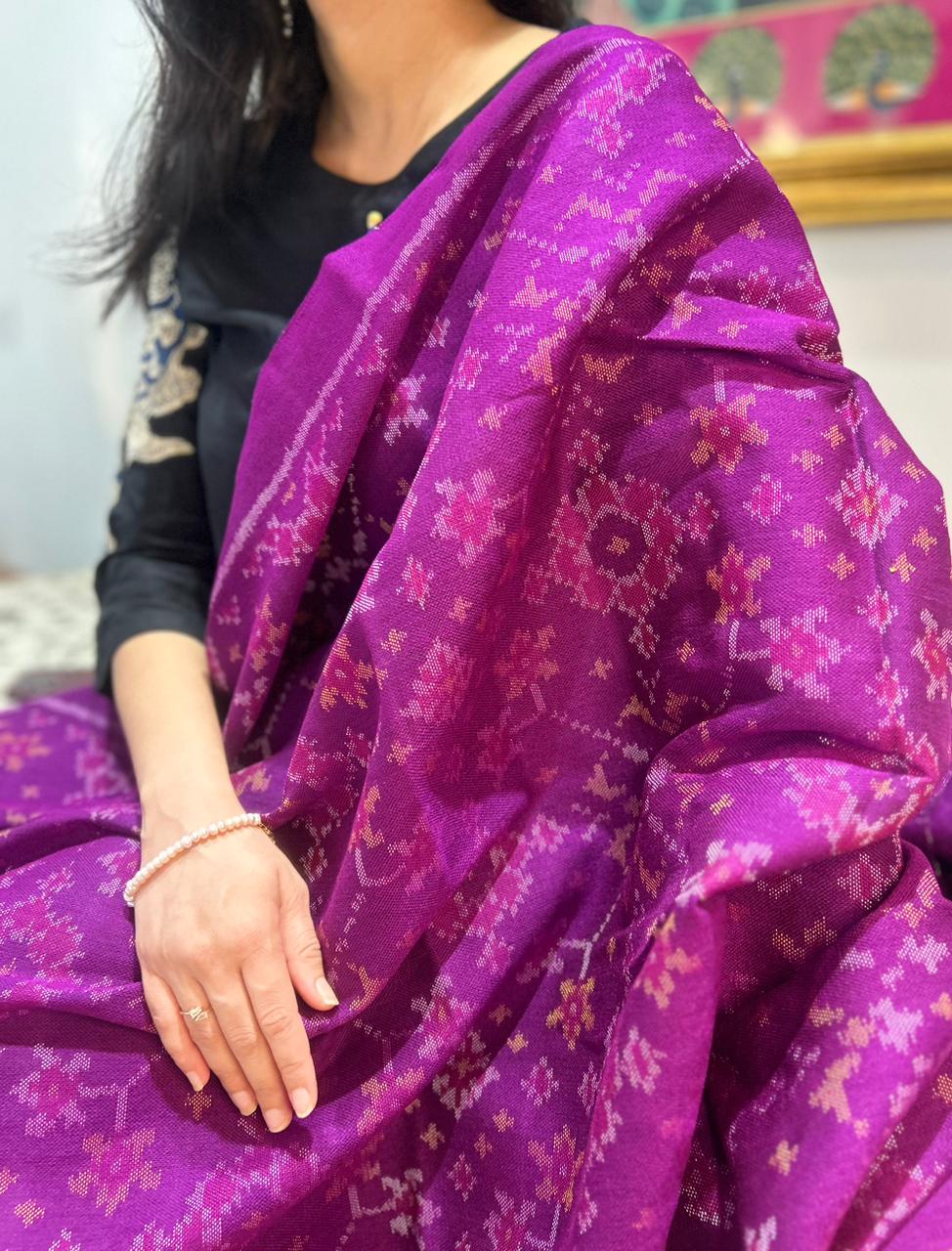 Purple Patola shawl