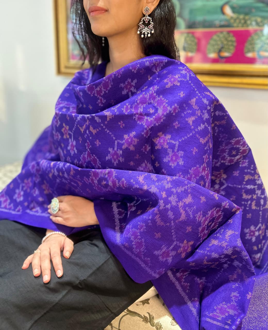 Violet Patola Shawl