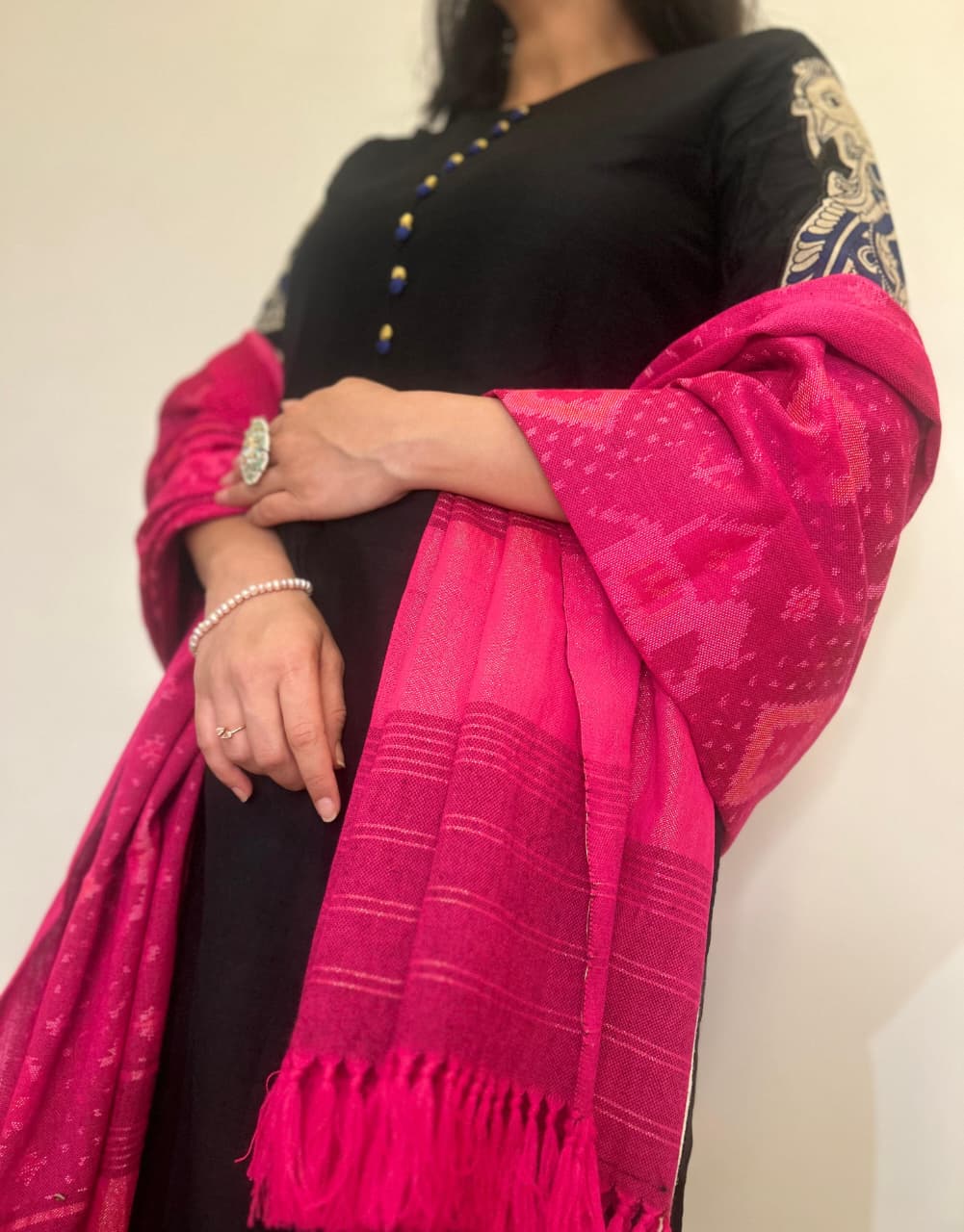 Pink Patola shawl