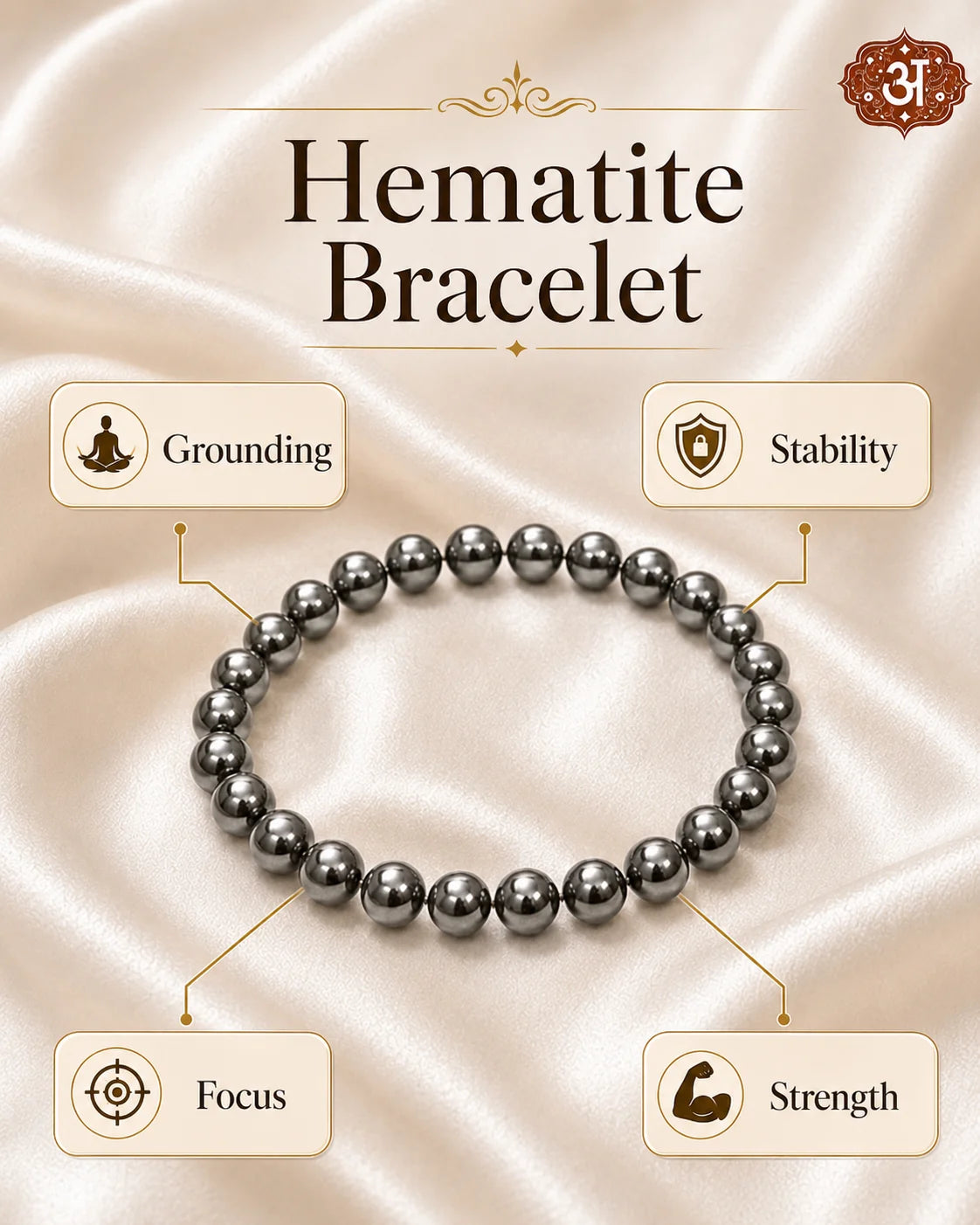 Hematite Bracelet (Strength and Stability)