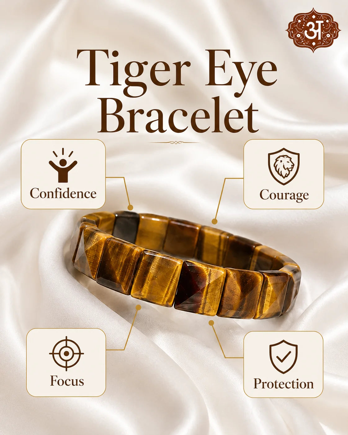 Tiger Eye Pyramid Bracelet